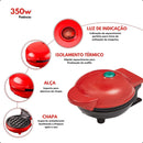 Mini Máquina Waffles Elétrica Portátil 110/220V